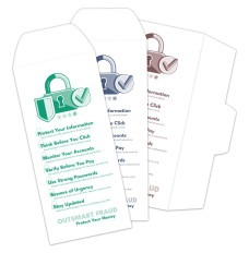 Outsmart Fraud DUE - 1 Color Pre-Designed Drive Up Envelope 