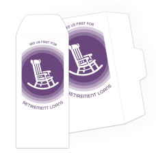 See Us First Retirement DUE - 1 Color Pre-Designed Drive Up Envelope