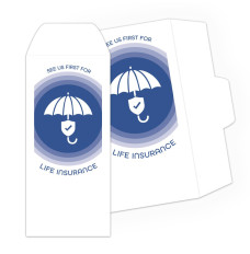 See Us First Life Insurance DUE - 1 Color Pre-Designed Drive Up Envelope
