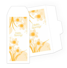 Hello Spring Daffodils DUE - 1 Color Pre-Designed Drive Up Envelope