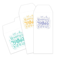Happy Birthday DUE - 1 Color Pre-Designed Drive Up Envelope 