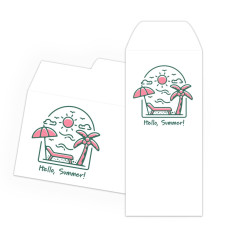 Hello Summer - 2 Color Pre-Designed Drive Up Envelope