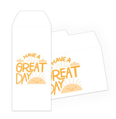 Drive Up Envelope - Smiling Sunrise - 1-Color Design hero
