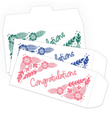 Drive Up Envelope - Floral Congratulations - 1-Color Design hero