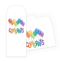 Drive Up Envelope - Congrats Balloons - Full Color Design hero
