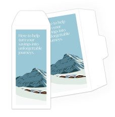 Unforgettable Mountain Journeys - Full Color Pre-Designed Drive Up Envelope
