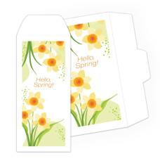 Spring Time Daffodils - Full Color Pre-Designed Drive Up Envelope