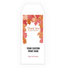 Thank You - Autumn Leaves - Add a 1-Color Logo - Drive Up Envelopes (500/Box) - Custom Imprintable