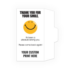 Thank You - Smiley Face - Add a 1-Color Logo - Drive Up Envelopes (500/Box) with back imprint in image 