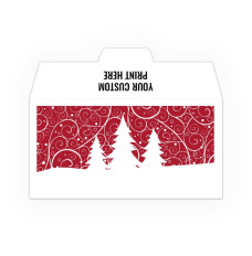 Holiday Drive Up Envelope - Trees w/ Swirls - 1-Color Open Side w/1-Color Imprint