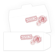 North Pole Postage DUE - 1 Color Pre-Designed Drive Up Envelope