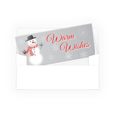  Currency Envelopes - Warm Wishes - Snowman - 250 inners/250 outers