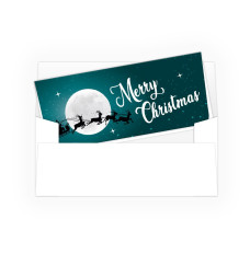 Merry Christmas - Santa Silhouette - 250 inners/250 outers