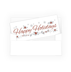 holiday cash Envelopes - Happy Holidays - Holly - 250 inners/250 outers 