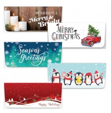 Merry Christmas Holiday Currency Envelope 4-Color Variety Pack - 250 inners/250 outers