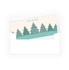 Holiday Currency Envelopes - Laced Trees - w/ Metallic Ink - 250 inners/250 outers