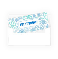 Holiday Currency Envelopes - Let It Snow! - w/ Metallic Ink - 250 inners/250 outers