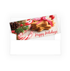 Holiday Currency Envelopes - Happy Holidays - Cookies - 250 inners/250 outers