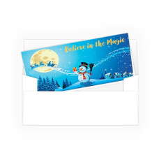 Holiday Currency Envelopes - Believe in the Magic - Snowman - 250 inners/250 outers