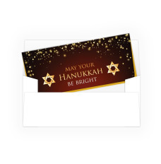 Holiday Currency Envelopes - May Your Hanukkah Be Bright - 250 inners/250 outers