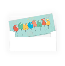 Currency Gift Envelope - Congrats Party - Full Color Design - Ready-to-Ship hero