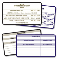 2-Sided Membership Identification Card - Made to Order -all styles shown 