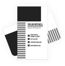 round and square corners gray Business Card Full Color - Front Only shown 