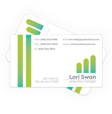 round and square corners Lime Green  Business Card Full Color - Front Only