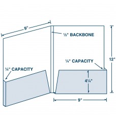 Capacity Folder w/ Two Box Pockets - 9W x 12H - 1-Color Imprint