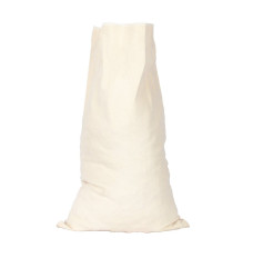 Cotton Canvas coin Bags - 9W x 17-1/2H; front view of 1 standing with coin in the fabric coin bag