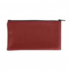 Burgundy Vinyl Zipper Bag 11W x 6H 