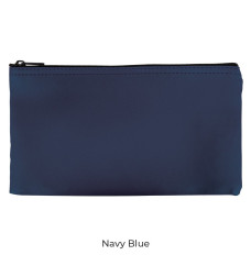 Navy Blue Vinyl Zipper Bag 11W x 6H - Ready to Ship