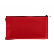 Red Vinyl Zipper Bag 11W x 6H - Ready to Ship