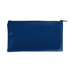 Navy Blue Vinyl Zipper Bag 11W x 6H - Ready to Ship