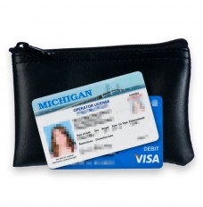 Black Vinyl Mini Zipper Bag - 5W x 3H