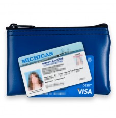 Royal Blue Vinyl Mini Zipper Bag - 5W x 3H