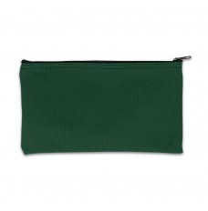 Forest Green Zipper Bag - 11W x 6H - 14 oz Canvas