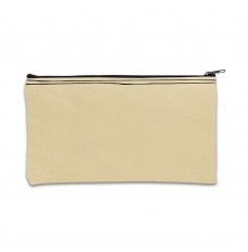 Natural Zipper Bag - 11W x 6H - 14 oz Canvas