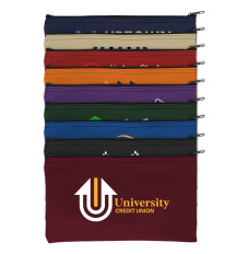 2-Color Imprinted - 14oz Canvas Zipper Bag 11W x6H - Quick-Ship