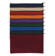 14 oz Cotton Canvas Zipper Bags 11W x 6H- Red, Royal blue, Black, orange, Navy Blue, Burgundy, Purple, Beige, Forest green 