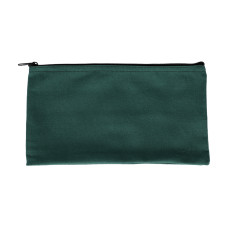 Forest Green 14oz Cotton Canvas Zipper Bags 10-1/2W X 5-1/2H - Ready to Ship 
