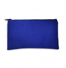 Royal Blue 14oz Cotton Canvas Zipper Bags 10-1/2W X 5-1/2H - Ready to Ship