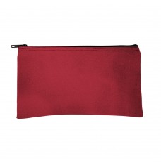 Red 14oz Cotton Canvas Zipper Bags 10-1/2W X 5-1/2H - Ready to Ship 