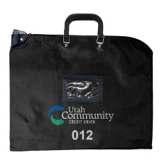 Full-Color Imprinted - 19W x 15H Laminated Nylon Locking Deposit Bag w/ Hard Handles