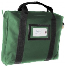 Forest Green Briefcase Courier Bags with Framed Cardholder - 14W x 11H x 3D - Ready-to-Ship
