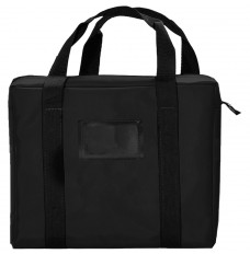 Black Handled Briefcase Courier Bags with Framed Cardholder - 18W x 14H x 4D - Ready-to-Ship