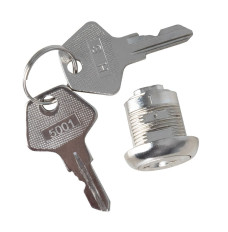 Keyed Alike Lock with 2 Keys for STEELMASTER® Manual Cash Drawer with 2 keys sitting to the left of the lock
