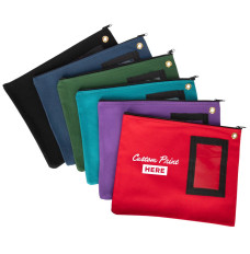  14W x 11H 14oz Cotton Canvas Flat Transit Sac Shown With 1-Color Imprint