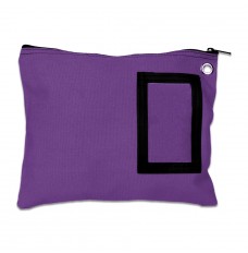 Purple 14 oz. Cotton Canvas Zipper Bag - 12W x 9H - Stock, Ready-to-Ship