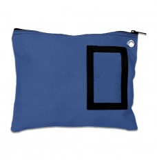 Royal Blue 14 oz. Cotton Canvas Zipper Bag - 12W x 9H - Stock, Ready-to-Ship
